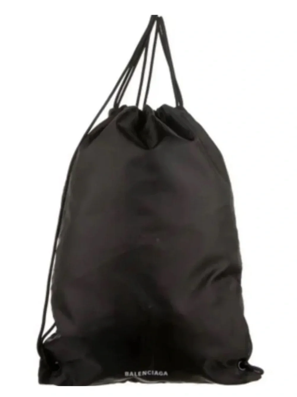 Balenciaga Black Nylon Drawstring Backpack Unisex 19x13.5” NWOT